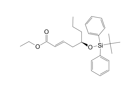 ETHYL-(R,E)-5-(TERT.-BUTYLDIPHENYLSILYLOXY)-OCT-2-ENOATE