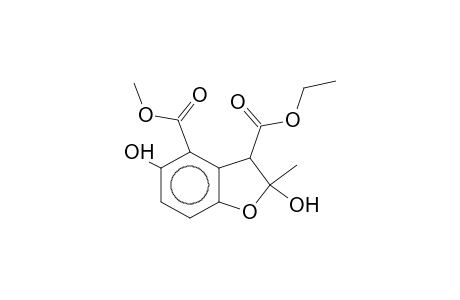 2,5-Dihydroxy-2-methyl-3H-benzofuran-3,4-dicarboxylic acid O3-ethyl ester O4-methyl ester