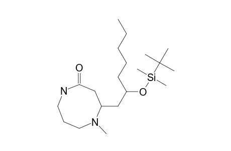 4-[2-(TERT.-BUTYLDIMETHYLSILOXY)-HEPTYL]-5-METHYL-1,5-DIAZACYClOOCTAN-2-ONE;DIASTEREOMER-#1