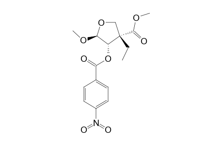 THREO-METHYL-3-ETHYL-4-HYDROXY-5-METHOXY-3-TETRAHYDROFURAN-3-CARBOXYLATE-4-PARA-NITROBENZOATE