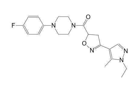 piperazine, 1-[[3-(1-ethyl-5-methyl-1H-pyrazol-4-yl)-4,5-dihydro-5-isoxazolyl]carbonyl]-4-(4-fluorophenyl)-