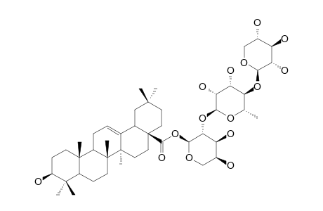 28-O-[XYLOPYRANOSYL-(1->4)-RHAMNOPYRANOSYL-(1->2)-ARABINOPYRANOSYL]-OLEANOLIC-ACID-ESTER