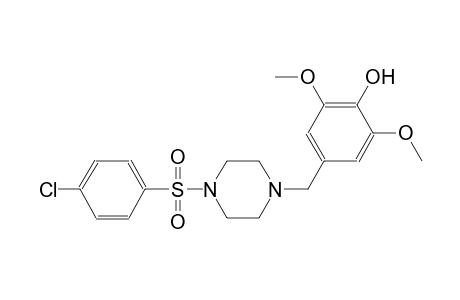 4-({4-[(4-chlorophenyl)sulfonyl]-1-piperazinyl}methyl)-2,6-dimethoxyphenol