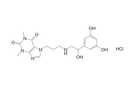 7-{3-[(b,3,5-trihydroxyphenethyl)amino]propyl}theophylline, monohydrochloride