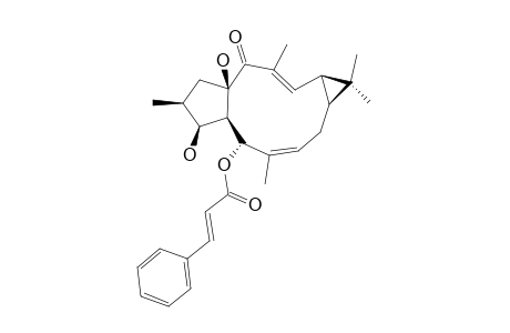 (-)-(6-Z,12-E,2-S,3-S,4-R,5-R,9-S,11-S,15-R)-5-CINNAMOYLOXYLATHYRA-6,12-DIENEE-3,15-DIOL-14-ONE