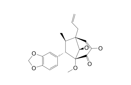 (7S,8R,1'S,4'S,5'R,6'S)-DELTA(2',8')-3',6'-DIHYDROXY-5'-METHOXY-3,4-METHYLENEDIOXY-4'-OXO-8.1',7.5'-NEOLIGNAN