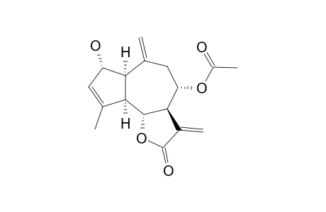 ARGYINOLIDE-A;(+)-(1R,2S,5R,6R,7R,8S)-8-ACETOXY-2-HYDROXY-GUAI-3,10(14),11(13)-TRIEN-6,12-OLIDE