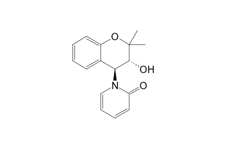 1-[(3R,4S)-2,2-dimethyl-3-oxidanyl-3,4-dihydrochromen-4-yl]pyridin-2-one