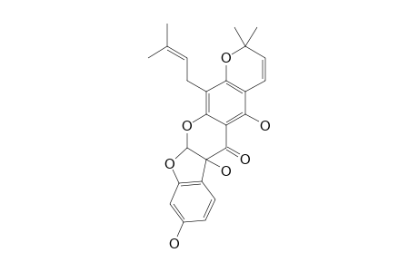 ERYSENEGALENSEIN-J;3,5,4'-TRIHYDROXY-8-(GAMMA,GAMMA-DIMETHYLALLYL)-2'',2''-DIMETHYLPYRANO-[5'',6'':6,7]-COUMARONOCHROMONE