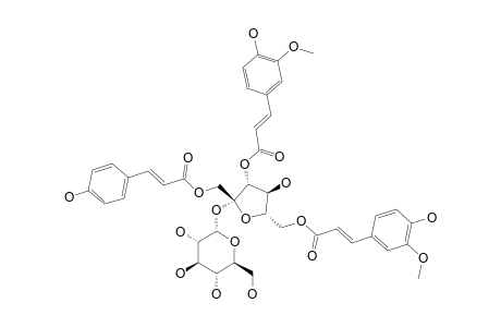 SMILASIDE_C;1-PARA-COUMAROYL-3,6-DIFERULOYL-SUCROSE