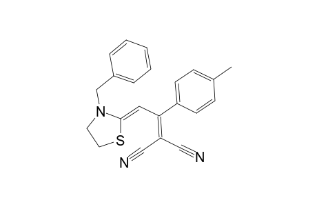 4-(3-BENZYLTHIAZOLIDIN-2-YLIDENE)-2-CYANO-3-TOLYLBUT-2-ENENITRILE