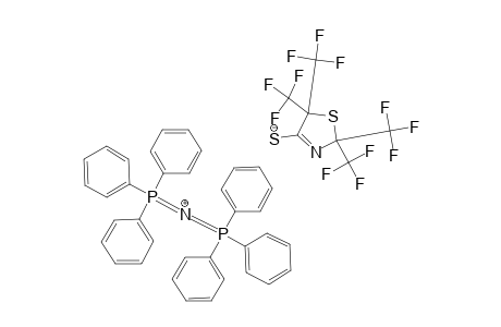 BIS-(TRIPHENYLPHOSPHORANYLIDENE)-AMMONIUM-2,5-DIHYDRO-2,2,5,5-TETRAKIS-(TRIFLUOROMETHYL)-THIAZOL-4-THIOLATE