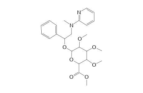 Methyl 2-[methyl(2-pyridinyl)amino]-1-phenylethyl 2,3,4-tri-O-methylhexopyranosiduronate