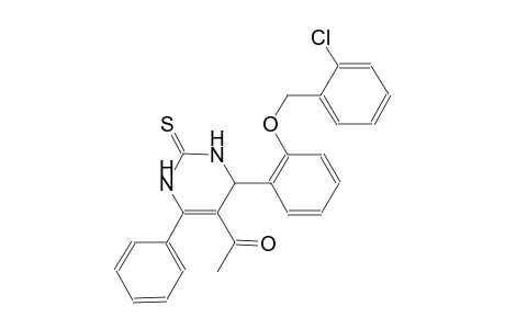 1-(4-{2-[(2-chlorobenzyl)oxy]phenyl}-6-phenyl-2-thioxo-1,2,3,4-tetrahydro-5-pyrimidinyl)ethanone