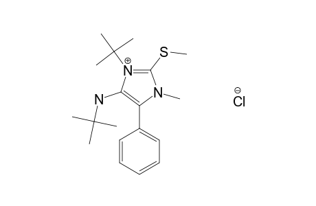 3-TERT.-BUTYL-4-(TERT.-BUTYLAMINO)-1-METHYL-2-(METHYLTHIO)-5-PHENYL-IMIDAZOLIUM-CHLORIDE