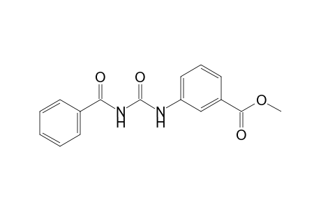 m-(3-benzoylureido)benzoic acid, methyl ester