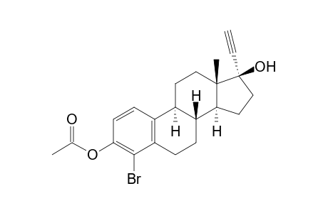 4-BROMO-17.ALPHA.-ETHYNYL-ESTRA-1,3,5(10)-TRIENE-3,17.BETA.-DIOL(3-ACETATE)