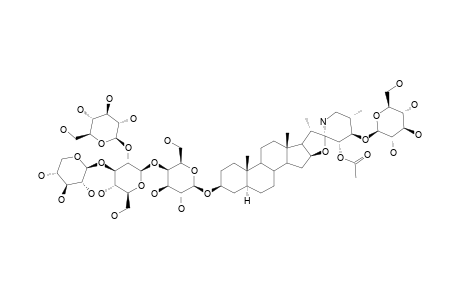 LYCOPEROSIDE-G;3-O-BETA-LYCOTETRAOSYL-(23S,24R)-23-ACETOXY-24-O-BETA-D-GLUCOPYRANOSYLSOLADULCIDINE-24-OL