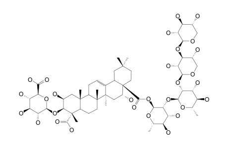 ZANHASAPONIN-C;3-O-BETA-[GLUCURONOPYRANOSYL]-ZANHIC-ACID-28-O-[XYLOPYRANOSYL-(1->3)-XYLOPYRANOSYL-(1->2)-RHAMNOPYRANOSYL-(1->2)-RHAMNOPYRANOSYL]-