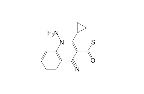 Propenenitrile, 3-cyclopropyl-2-methylthiocarbonyl-3-(1-phenylhydrazino)-