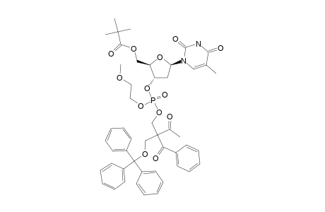 5'-O-PIVALOYLTHYMIDINE_3'-[2-METHOXYETHYL-2-ACETYL-2-BENZOYL-3-(4,4'-DIMETHOXYTRITYLOXY)-PROPYL]-PHOSPHATE;DIASTEREOMER_1