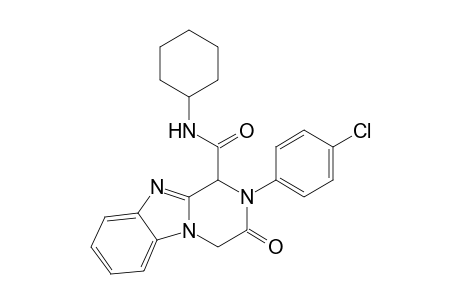 3-Oxo-2-(4-chlorophenyl)-N-(cyclohexyl)-1,2,3,4-tetrahydropyrazino[1,2-a]benzimidazole-1-carboxamide