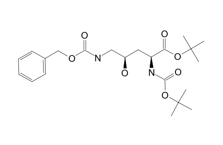 TERT.-BUTYL-(2S,4R)-N-(ALPHA)-(TERT.-BUTOXYCARBONYL)-N-(DELTA)-(BENZYLOXYCARBONYL)-4-HYDROXY-ORNITHINATE