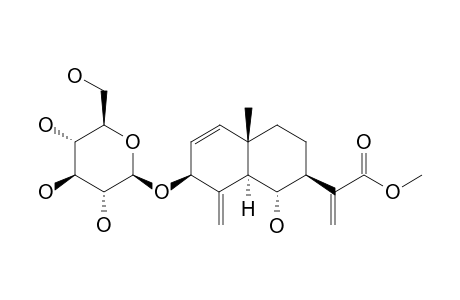 #6B;3-BETA-(BETA-D-GLUCOPYRANOSYLOXY)-6-ALPHA-HYDROXYEUDESMA-1,4(15),11(13)-TRIEN-12-OATE;METHYL-2-[(1S,2S,4AS,7S,8AR)-1,2,3,4,4A,7,8,8A-OCTAHYDRO-1-HYDROXY-7-