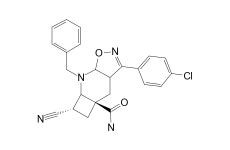 (3ARS,4ARS,6SR,6ASR)-7-BENZYL-3-(PARA-CHLOROPHENYL)-6-CYANO-3A,4,4A,5,6,6A,7,7A-OCTAHYDRO-CYCLOBUT-[B]-ISOXAZOLO-[4,5-E]-PYRIDIN-4A-CARBOXAMIDE