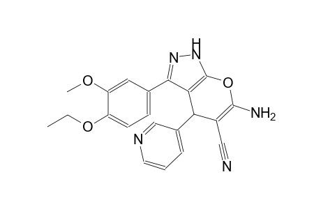 6-Amino-3-(4-ethoxy-3-methoxy-phenyl)-4-(3-pyridyl)-2,4-dihydropyrano[2,3-c]pyrazole-5-carbonitrile