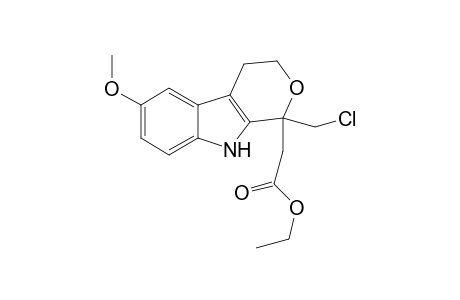 3-(1-Chloromethyl-6-methoxy-1,3,4,9-tetrahydropyrano[3,4-b]indol-1-yl)acetic acid ethyl ester