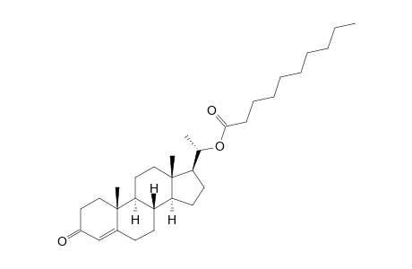 (+)-(20-S)-20-O-CAPRINOYLPREGN-4-EN-3-ONE