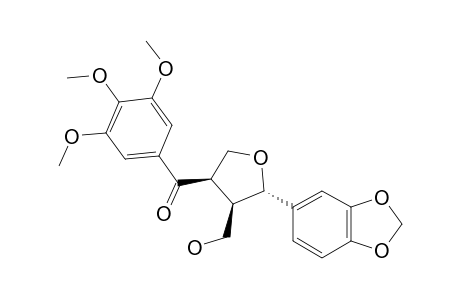 (-)-NYMPHONE;(2R,3S,4R)-(-)-3-HYDROXYMETHYL-4-(3'',4'',5''-TRIMETHOXYBENZOYL)-2-(3',4'-METHYLENEDIOXYPHENYL)-TETRAHYDROFURAN