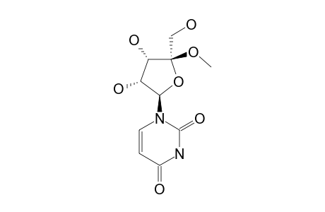 4'(S)-1-(4-O-METHYL-BETA-D-ERYTHRO-PENTOFURANOSYL-4-ULOSE)-URACIL;4'-METHOXYURIDINE