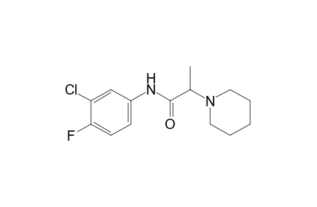 3'-chloro-4'-fluoro-alpha-methyl-1-piperidineacetanilide