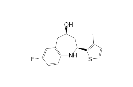 7-Fluoro-cis-2-(3-methylthiophen-2-yl)-2,3,4,5-tetrahydro-1H-1-benzazepin-4-ol