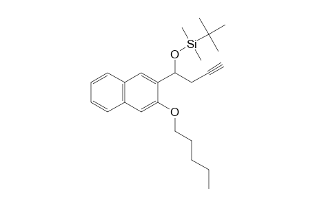 TERT.-BUTYLDIMETHYL-[1-(3-PENTYLOXY-NAPHTHALEN-2-YL)-BUT-3-YNYLOXY]-SILANE