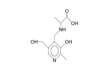 N-(<3-Hydroxy-5-hydroxymethyl-2-methyl-pyrid-4-yl>-methyl)-2-amino-propanoic acid