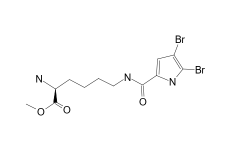 (2S)-2-AMINO-6-[1-(4,5-DIBROMO-1H-PYRROL-2-YL-METHANOYL)-AMINO]-HEXANOIC-ACID-METHYLESTER