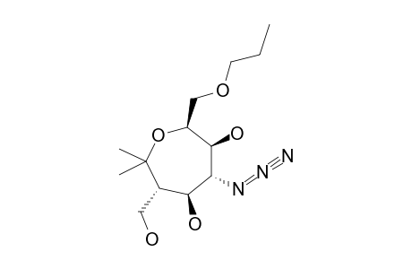 (2S,3S,4R,5S,6S)-4-AZIDO-6-(HYDROXYMETHYL)-7,7-DIMETHYL-2-(PROPOXYMETHYL)-OXEPANE-3,5-DIOL