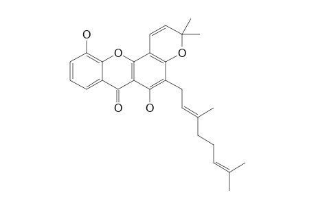 FORMOXANTHONE-B;1,5-DIHYDROXY-2-(3,7-DIMETHYLOCTA-2,6-DIENYL)-6'',6''-DIMETHYLPYRANO-(2'',3'':3,4)-XANTHONE