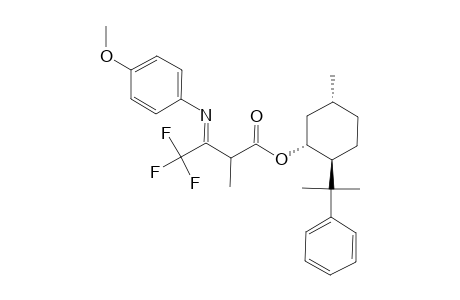 (-)-(2S,5S,1R)-5-METHYL-2-(1-METHYL-1-PHENYLETHYL)-CYCLOHEXYL-(Z)-4,4,4-TRIFLUORO-3-(4-METHOXYANILINO)-2-METHYL-2-BUTENOATE;IMINO-TAUTOMER