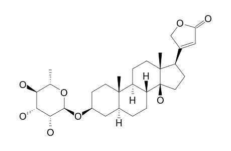 UZARIGENIN-3-BETA-O-ALPHA-L-RHAMNOSID,(5-ALPHA-H)