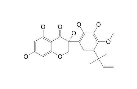 SECUNDIFLOROL_A;5'-ALPHA,ALPHA-DIMETHYLALLYL-3,5,7,2',3'-PENTAHYDROXY-4'-METHOXYFLAVANONE