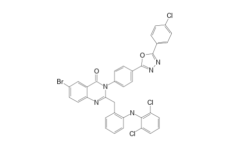 6-BROMO-3-[4-[5-(4-CHLORO-PHENYL)-1,3,4-OXADIAZOL-2-YL]-PHENYL]-2-[2-[(2,6-DICHLORO-PHENYL)-AMINO]-BENZYL]-QUINAZOLIN-4(3H)-ONE