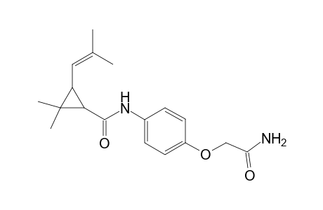 Cyclopropanecarboxylic acid, 2,2-dimethyl-3-(2-methylpropenyl)-, (4-carbamoylmethoxyphenyl)amide