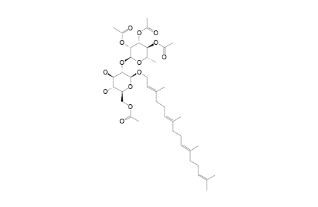 CUPACINOSIDE;1-O-[2'',3'',4''-TRI-O-ACETYL-ALPHA-L-RHAMNOPYRANOSYL-(1''->2')-6'-O-ACETYL-BETA-D-GLUCOPYRANOSYL]-(2-E,7-E,12-E)-