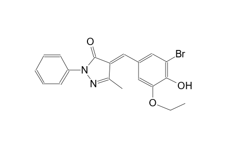 (4E)-4-(3-bromo-5-ethoxy-4-hydroxybenzylidene)-5-methyl-2-phenyl-2,4-dihydro-3H-pyrazol-3-one