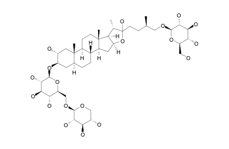 TRIGONEOSIDE-IB;26-O-BETA-D-GLUCOPYRANOSYL-(25R)-5-ALPHA-FUROSTANE-2-ALPHA,3-BETA,22-XI,26-TETRAOL-3-O-[BETA-D-XYLOPYRANOSYL-(1->6)]-BETA-D-GLUCOPY