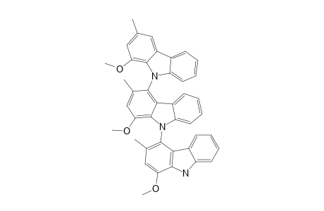 RAC-UNLIKE-1'-METHOXY-9'-(1-METHOXY-3-METHYL-9H-CARBAZOL-4-YL)-4'-(1''-METHOXY-3''-METHYL-9''H-CARBAZOL-9''-YL)-3'-METHYL-9'H-CARBAZOLE